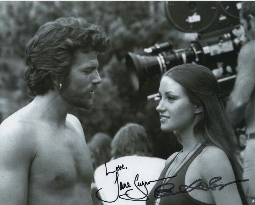 PATRICK WAYNE & JANE SEYMOUR Autographed SINBAD AND THE EYE OF THE TIGER Photo Poster painting