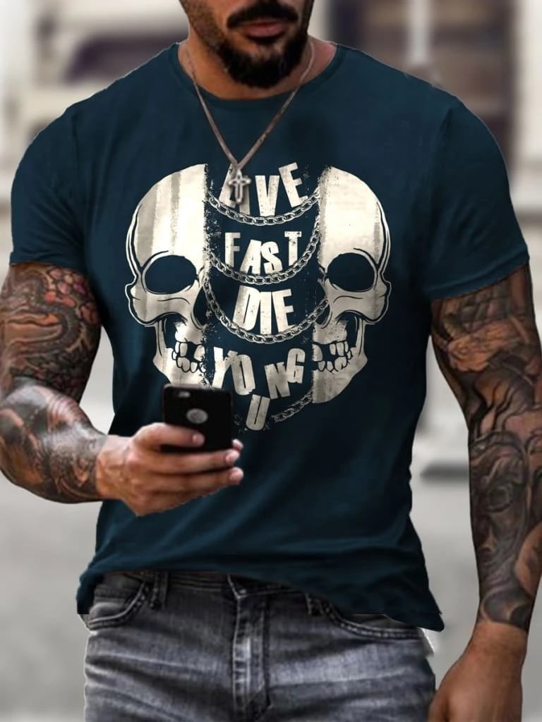 Designer head cross art print T-shirt / [viawink] /