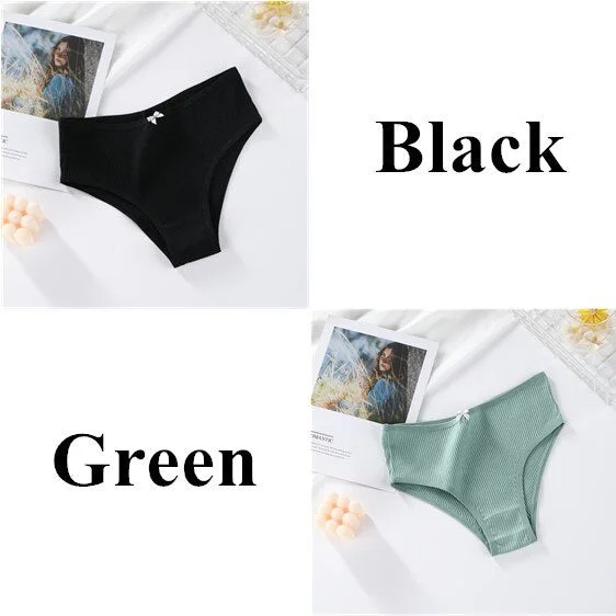 M-XL Cotton Panties Female Underpants Sexy Panties for Women Briefs Underwear Intimate Plus Size Pantys Lingerie 4 Solid Color
