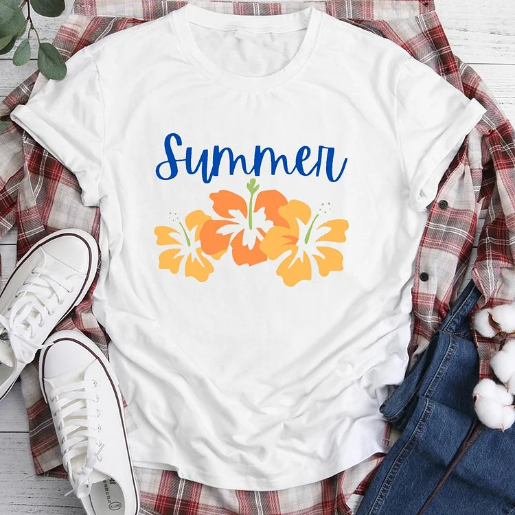 Flower and  Summer  T-shirt Tee -04307