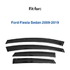 IG Window Visor for Ford Fiesta Sedan 2009-2019, Rain Guard Tape-On Extra Durable Sun Wind Side Vent Window Deflector, 2009 2010 2011 2012 2013 2014 2015 2016 2017 2018 2019 (Sedan Only)