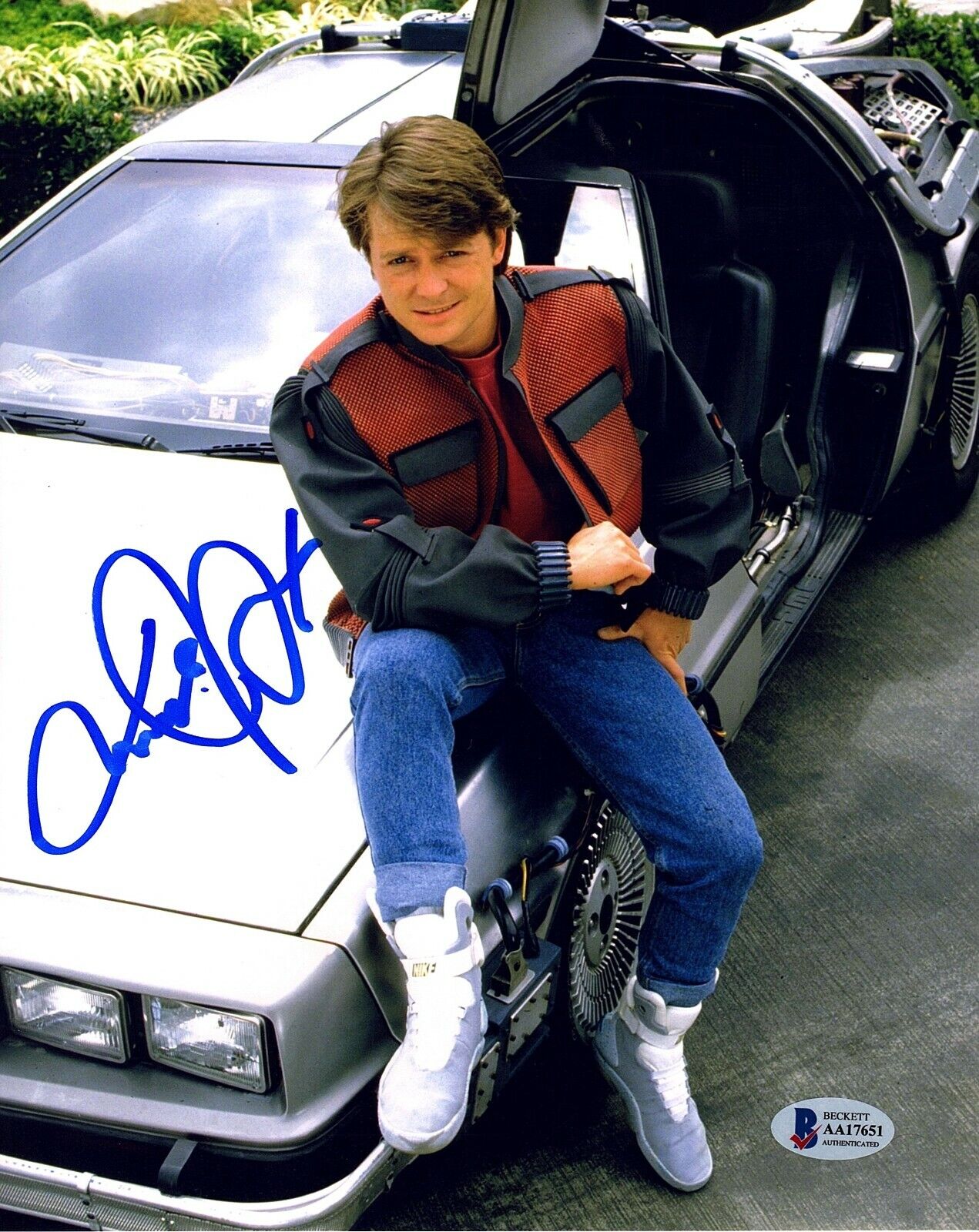 MICHAEL J FOX Signed Auto BACK TO THE FUTURE