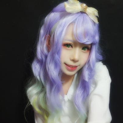 Gradient Purple Fairy Long Curl Wig SP1811735