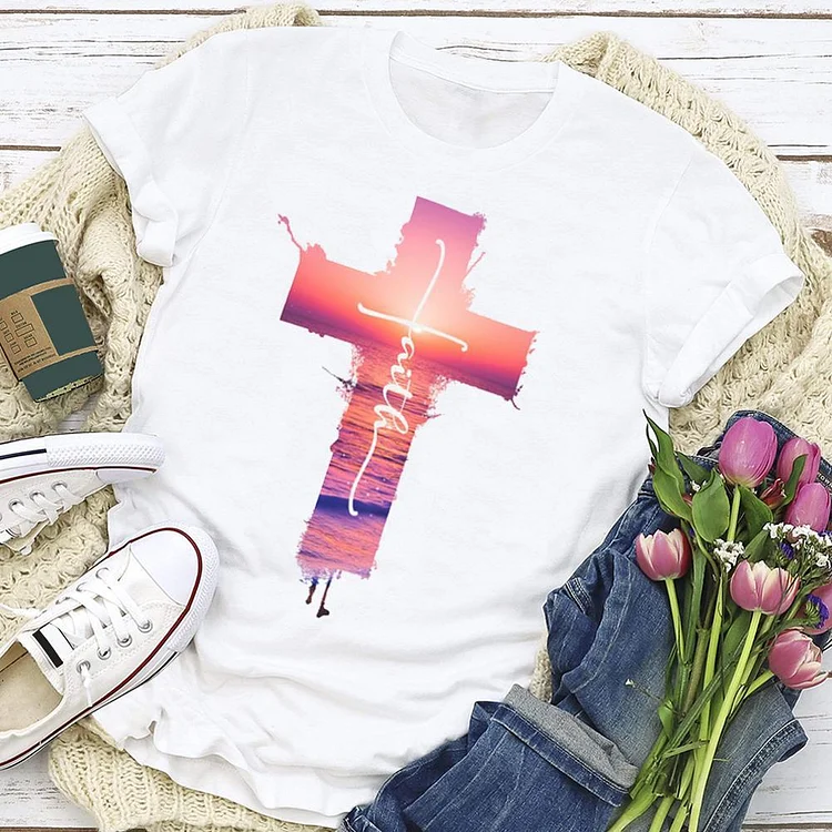 faith sunset summer life T-shirt Tee - 01670