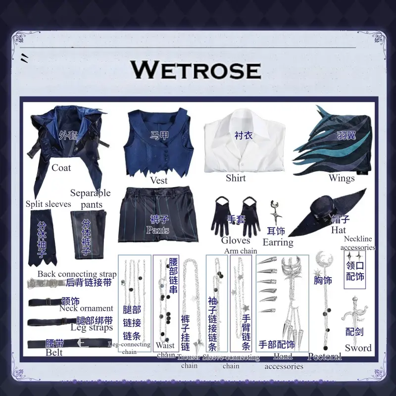 [Wetrose] In Stock Identity V Hullabaloo Mike Morton Hidden in the Night Game Outfit Cosplay Costume