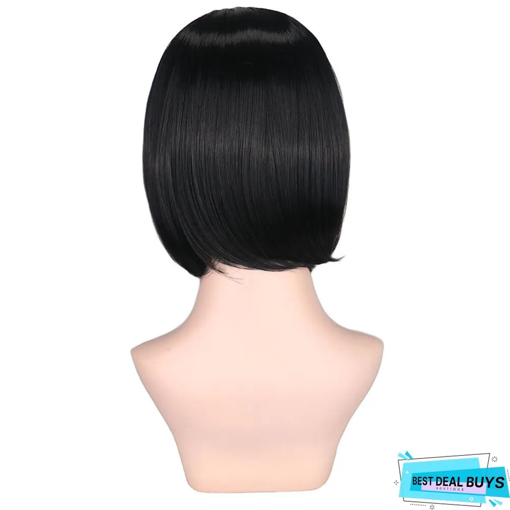 Chemical Fiber High Temperature Silk Women's Medium Split Short Straight Hair
