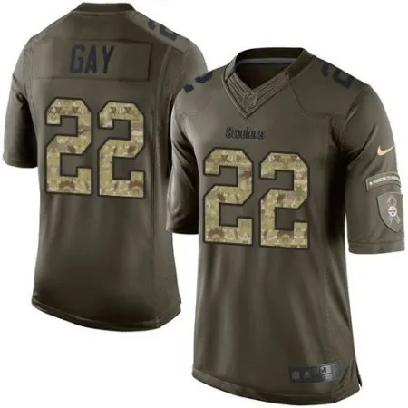 Steelers #22 William Gay Green Youth Stitched NFL Limited Salute to Service Jersey