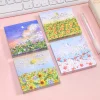 8PCS Floral Painting 50 Pages Post-it Notes Portable Notebooks School Student Kids Cute Stationery Gift