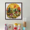 Paper Quilling Wooden House-14CT Stamped Cross Stitch 40*40cm/15.75*15.75in tapestrymarket
