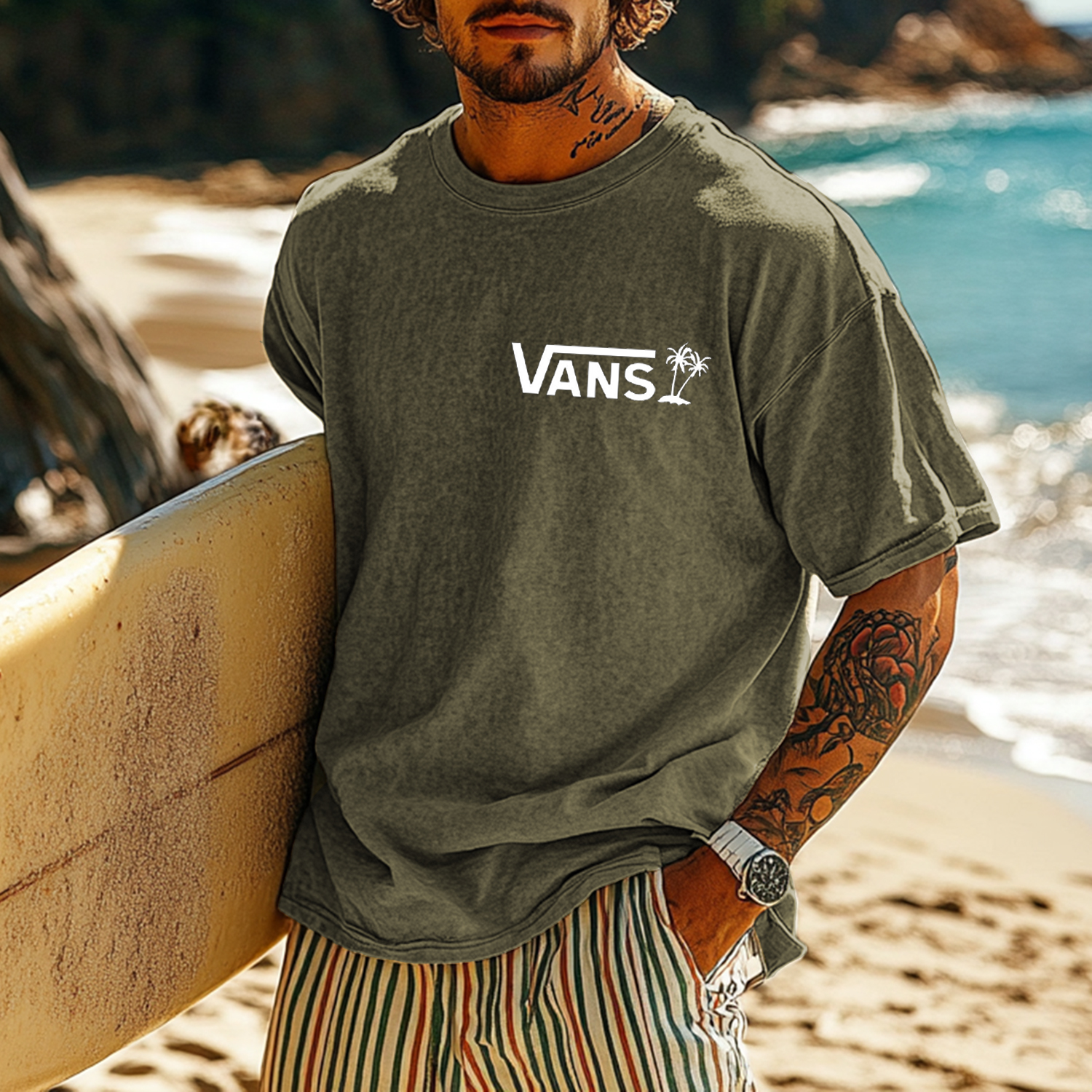 Holiday Lettering Print T-shirt / TECHWEAR CLUB / Techwear
