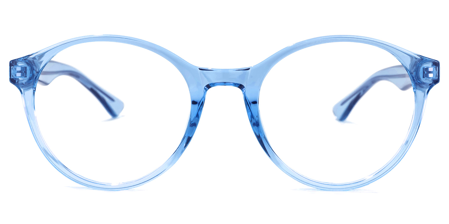 Valary Blau Kristall Rund Brille Blau