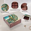 Diamond Painting Wooden Green Dress Girl 4 Slots Diamond Painting Storage Box for Adult Beginner