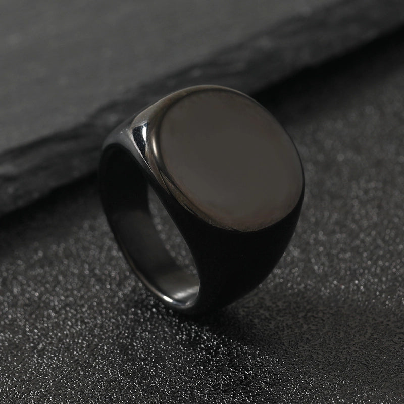 Minimalist Round 304 Stainless Steel Men’s Rings