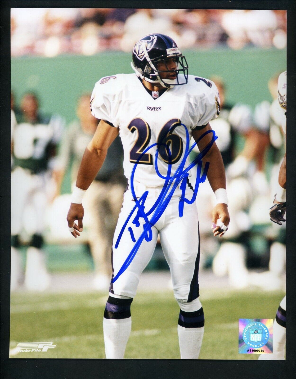 Rod Woodson Signed Autographed 8 x 10 Photo Poster painting Baltimore Ravens action white jersey