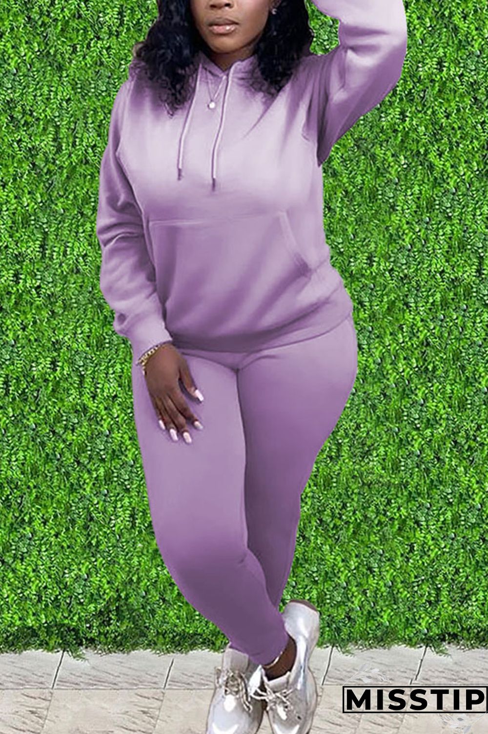 Blue Sportswear Patchwork Solid Patchwork Hooded Collar Long Sleeve Regular Sleeve Regular Two Pieces