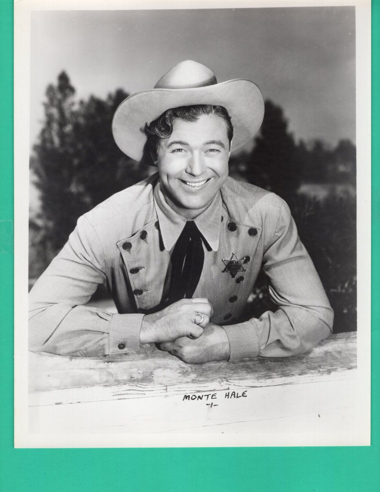 MONTE HALE Western Actor Movie Star Singer Vintage Photo Poster painting 8x10