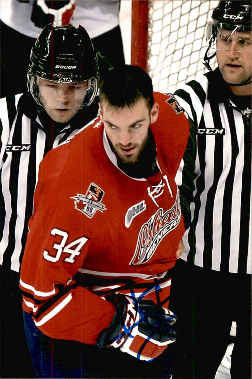 Hunter Smith SIGNED 4x6 Photo Poster painting OSHAWA GENERALS / CALGARY FLAMES #3