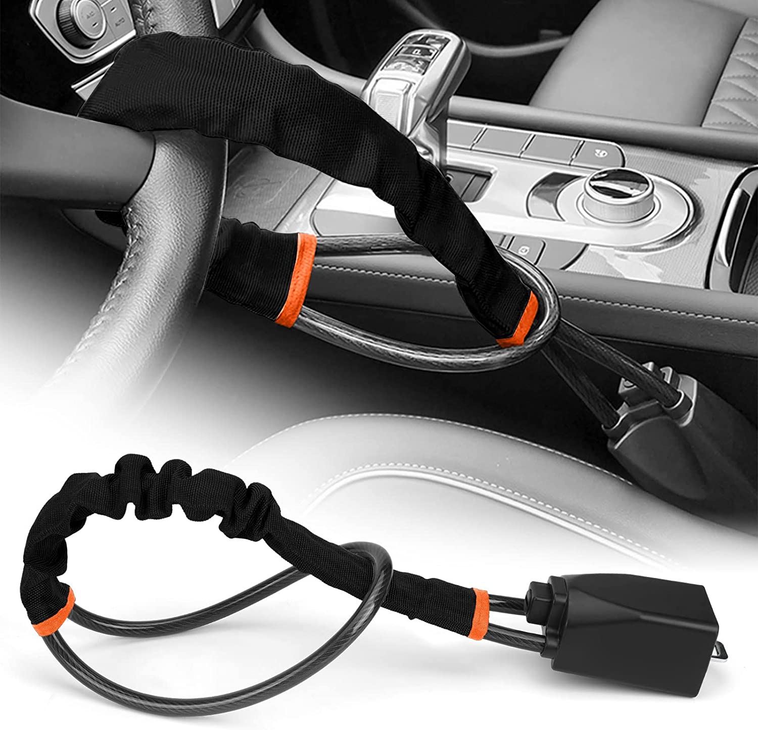 Steering Wheel Lock Seat Belt Lock,Car Locks Anti Theft Device,Wheel