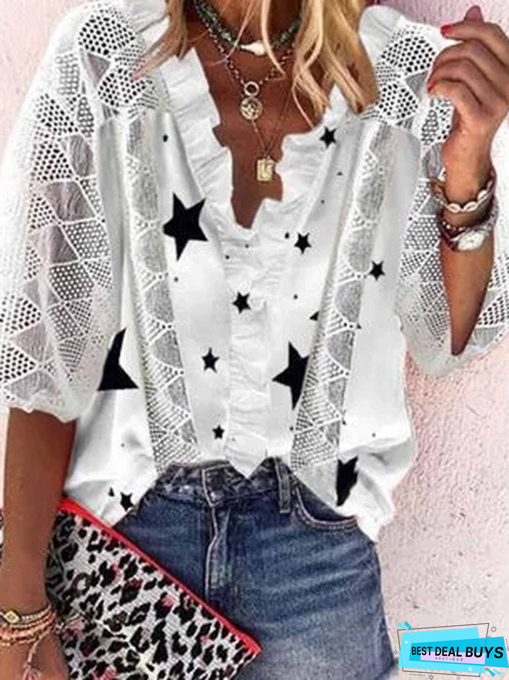 Shift Short Sleeve Casual Blouse