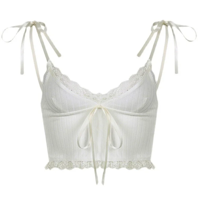 oquette Lace Tie Top