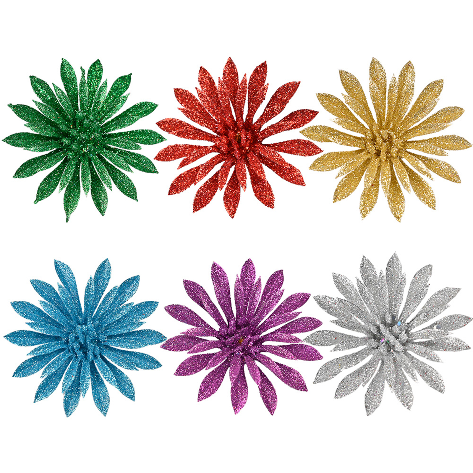 

Christmas Tree Glitter Flower Decor-DIY Artificial Flower Xmas Tree Pendant, 501 Original