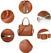Damen Handtasche Leder Henkeltasche Top Griff Tasche Vintage Weiches Umhängetasche Schultertasche für Frauen