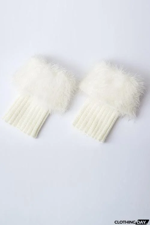 Silky Feather Pattern Topper Boot Cuffs