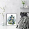 Daisy Cottage-14CT Stamped Cross Stitch 38*42cm/14.96*16.54in tapestrymarket