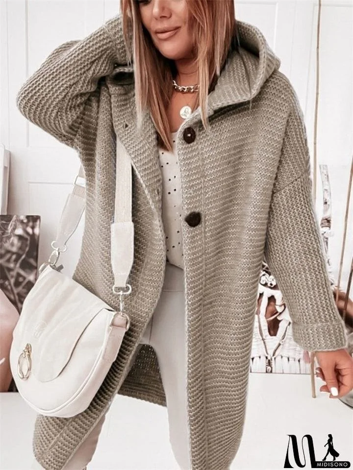 Women's Casual Hooded Sweater Cardigans for Autumn