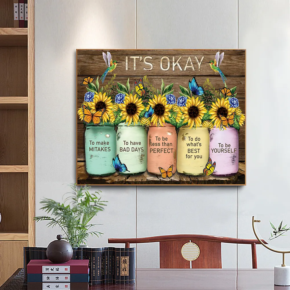 Sunlower Letters - Paint By Numbers(50*40cm)