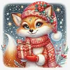 Christmas Fox-11CT Stamped Cross Stitch 40*40cm/15.75*15.75in tapestrymarket