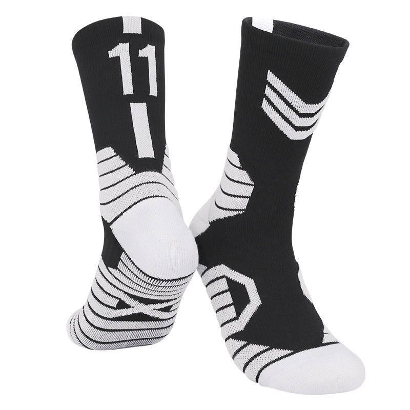 Curry Professional Basketball Socks Men’s High-top Breathable Combat Socks Training Mid-calf Socks Non-slip Sports Socks Men’s
