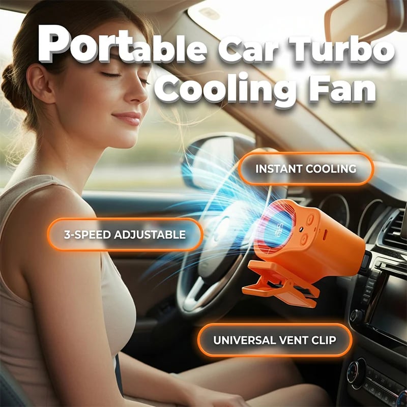 Portable car cooling fan
