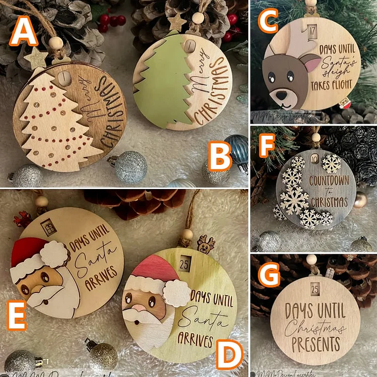 🎅2023 New Snowflakes Countdown to Christmas Sliding Ornament