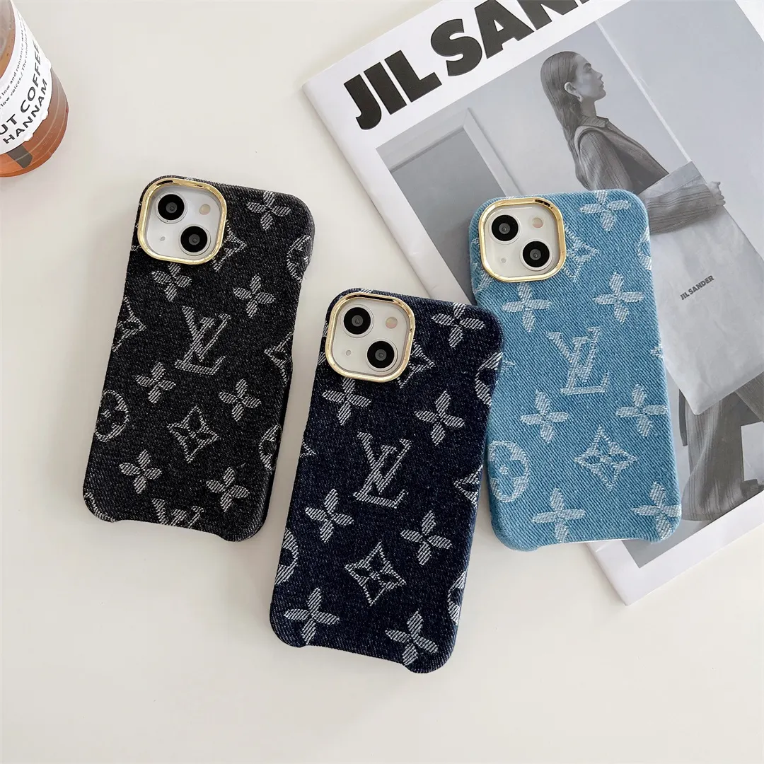 LV Monogram Denim Jacquard Fabric Apple iPhone Case