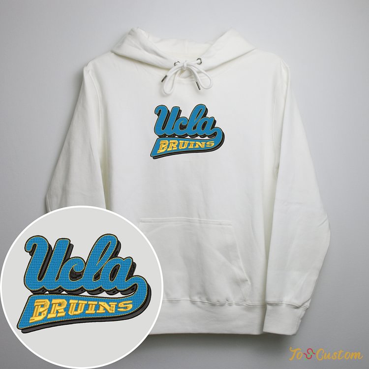 TOSCUSTOM™ Vintage UCLA Bruins Hoodies NCAA Campus Style Embroidered Sweatshirts