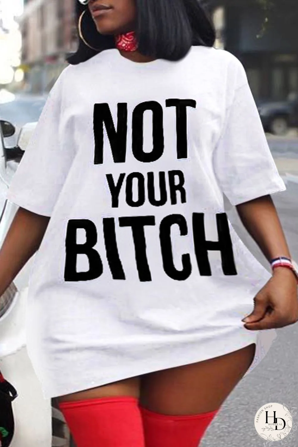 Blue Fashion Sexy Street Letter Print Printing O Neck Plus Size Dresses