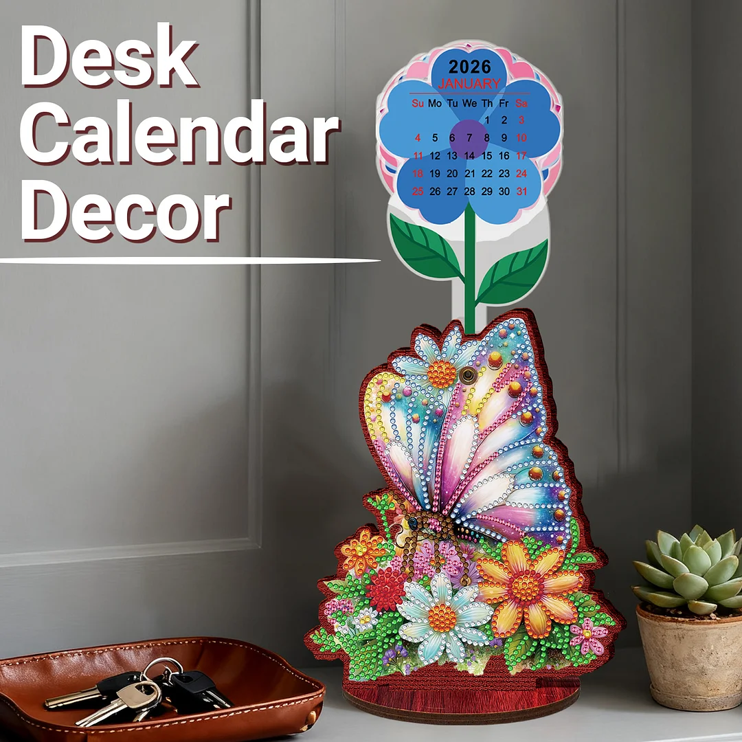 2026 Calendar DIY Diamond Painting Kit Wooden Diamond Painting Calendar