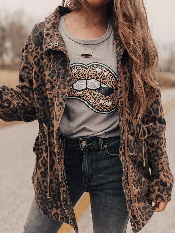 Going All Out Leopard Cargo Jacket