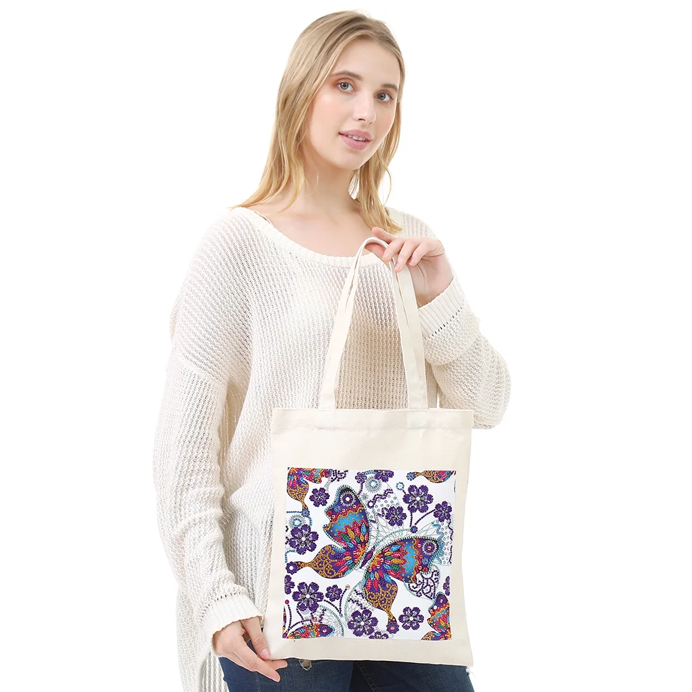 DIY Diamond Painting Eco-Friendly Canvas Bag - Butterfly