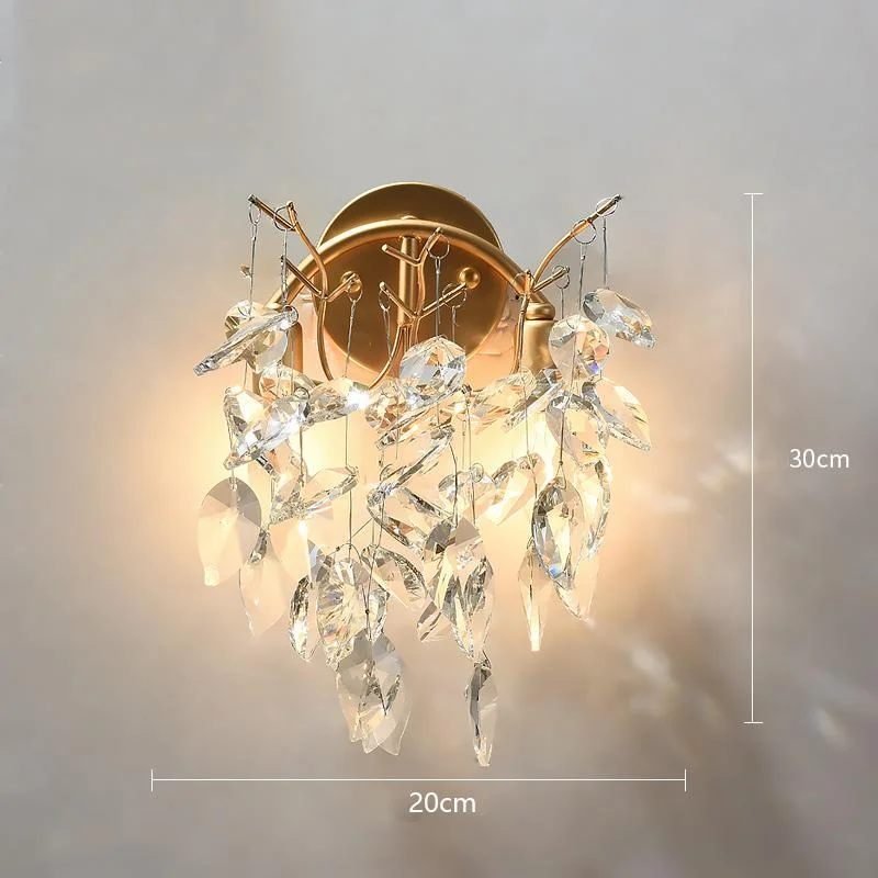 Nordic Crystal LED Wall Lights Bedroom Wall Sconce Lamp Living Room Bedside Lamp Dining Room Home Decorative Loft Wall Lights