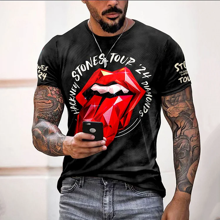 Comstylish Men's The Rolling Stones Tour 2024 T-Shirt