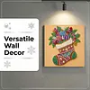 (25x25cm)DIY Pearl Painting Xmas Framed Handmade Pearl Material Art Kit Living Room Decor