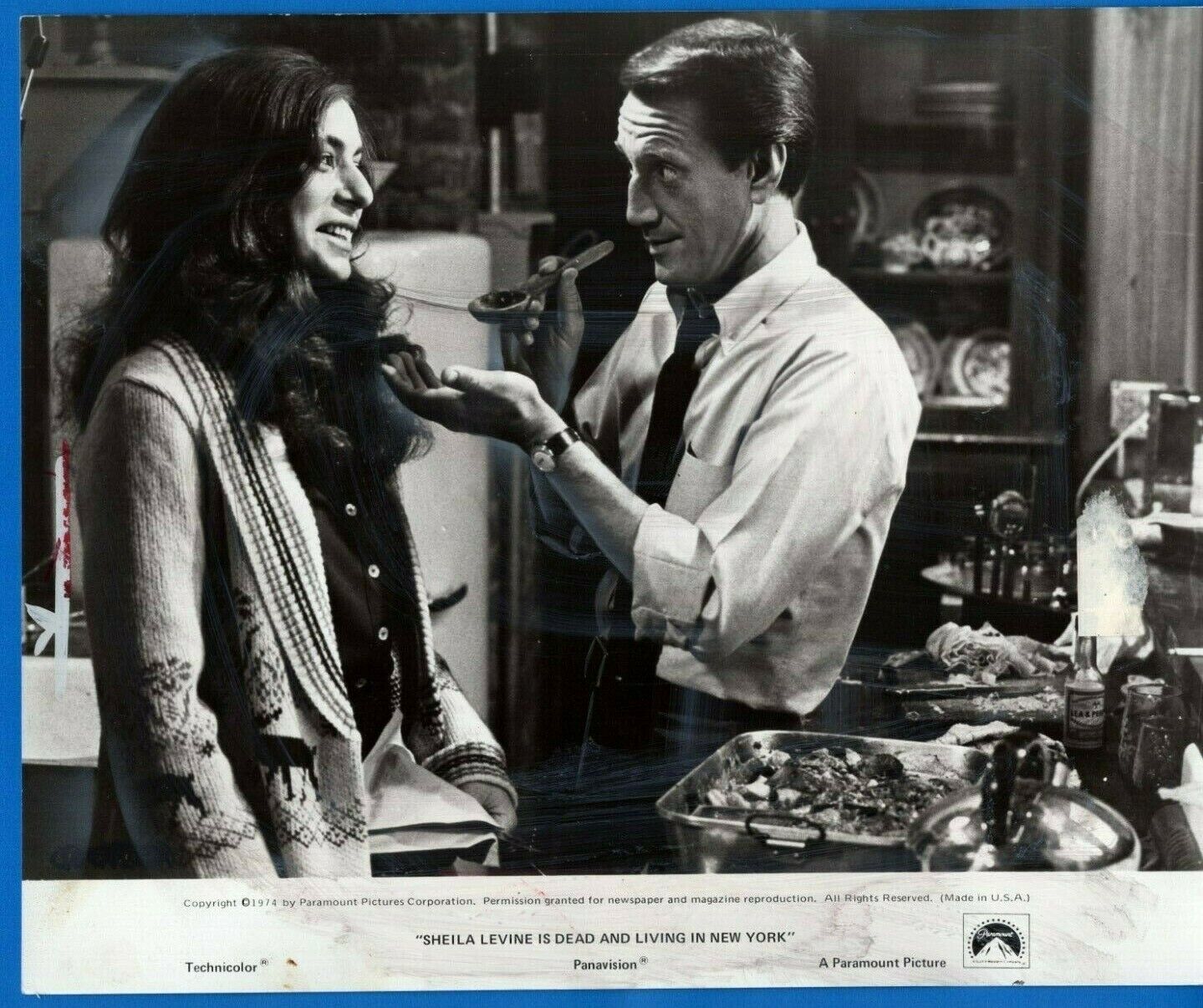 ROY SCHEIDER JEANNIE BERLIN Vintage 8x9.75 Promo Press News Photo Poster painting 1975