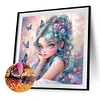(40*40cm)Butterfly Girl - Round Partial AB Drill Diamond Painting