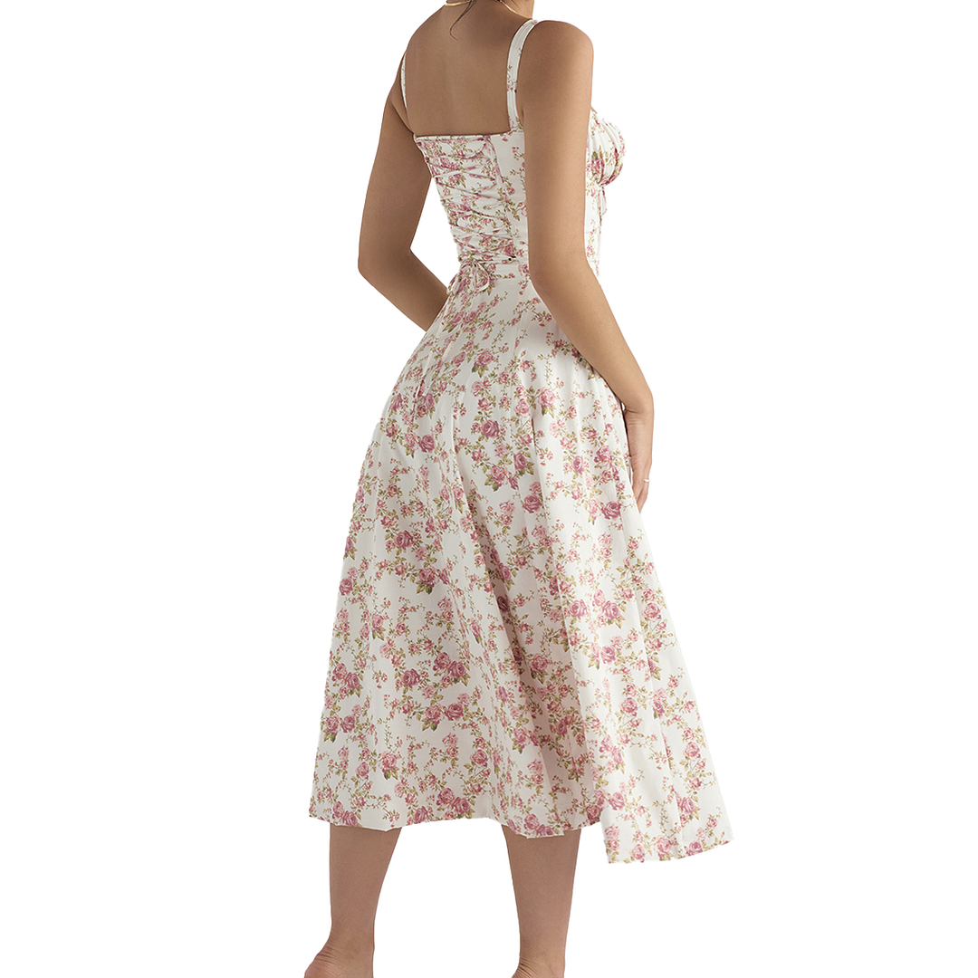 Fiora - Midi Bustier Corset Sun Dress