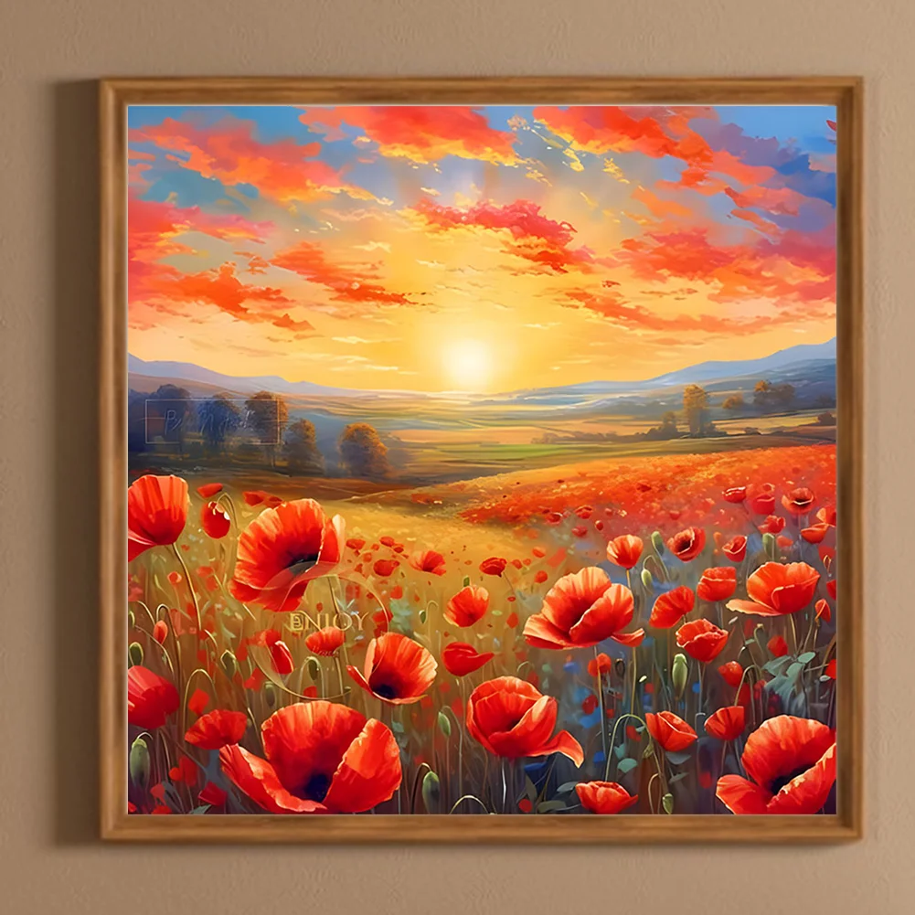 Diamond Painting - Full Round Drill - Poppy(Canvas|30*30cm)