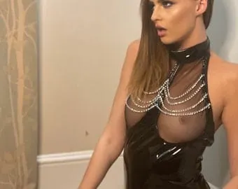 pornhint Pornhint Women&Otilde;s Sexy Wet Look Bondage BDSM Dominatrix Crotchless Zipped Catsuit