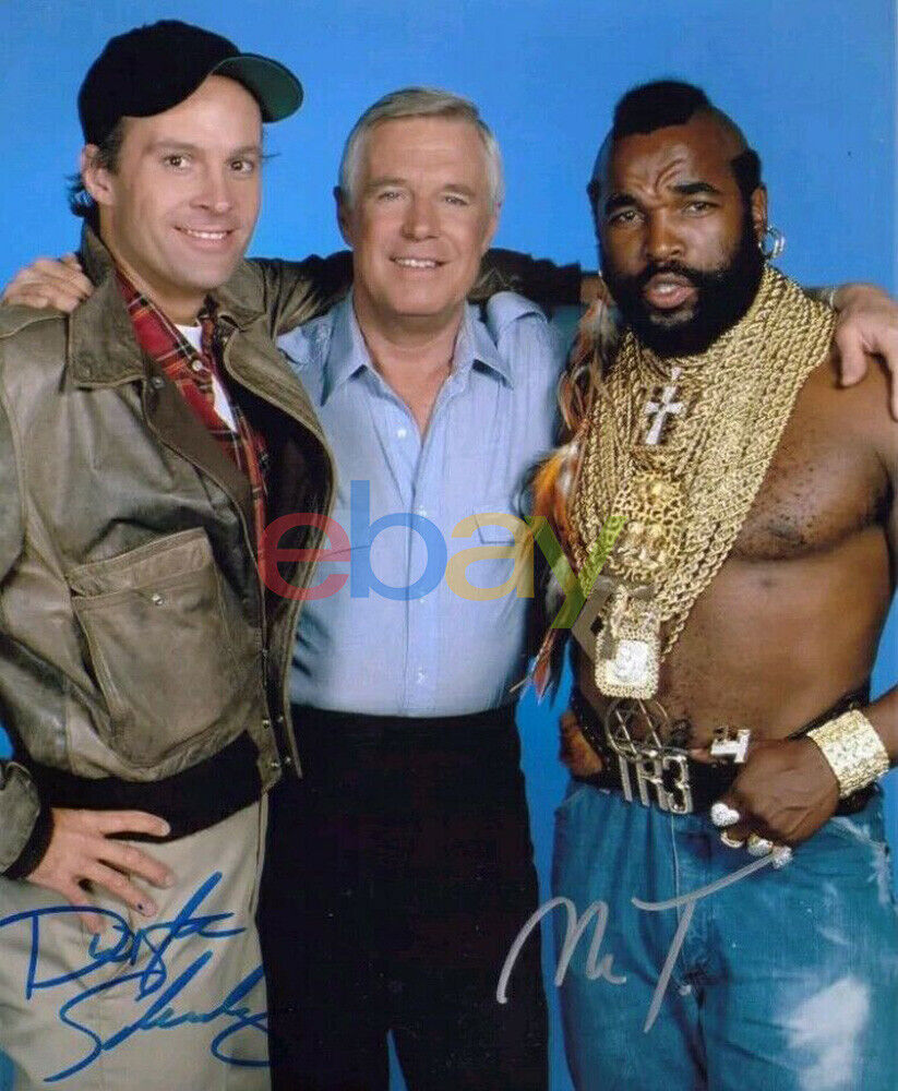 MR. T & Dwight Schultz - DUAL SIGNED AUTOGRAPHED 8X10 Photo Poster painting - The A-Team reprint