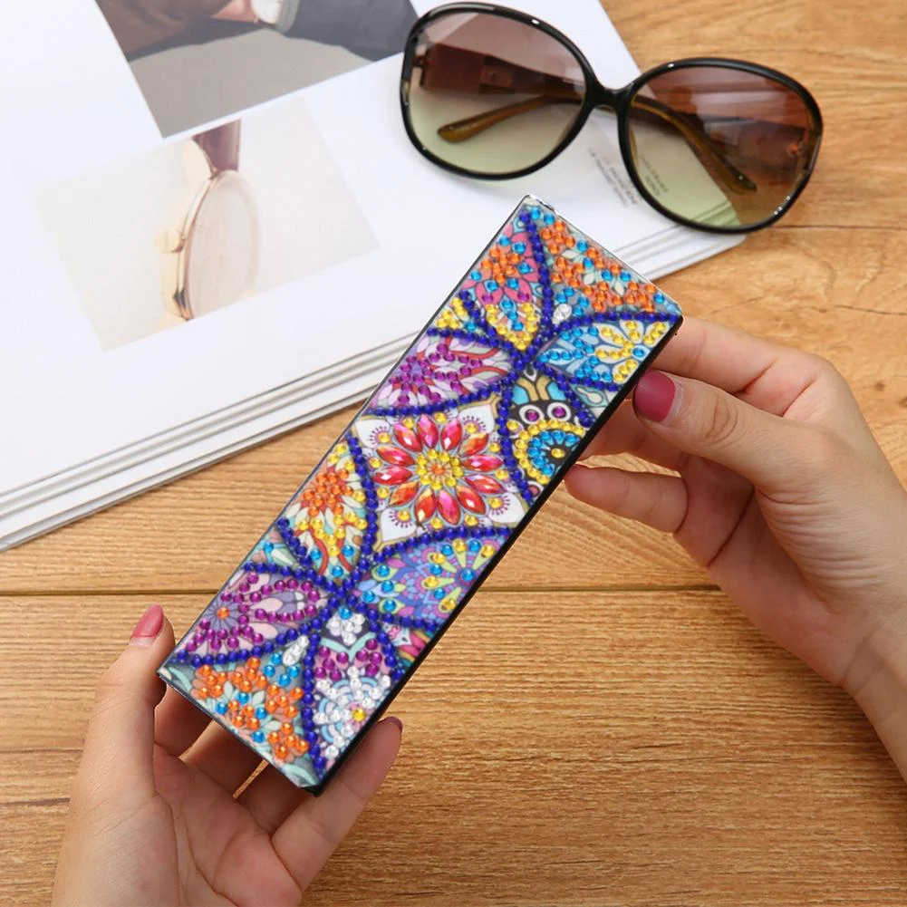 DIY Diamond Painting Sunglasses Case Portable Leather Glasses Storage Box